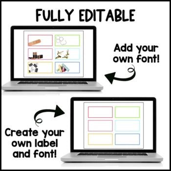 Teacher Toolbox Real Pictures | Editable | Bright Rainbow | Pastel Rainbow | Boho