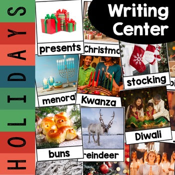 December Writing Center | Nonfiction Pictures | Real Pictures | Editable