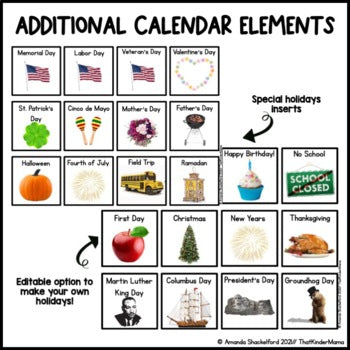 Real Photos Calendar | Kindergarten | Pastel Rainbow