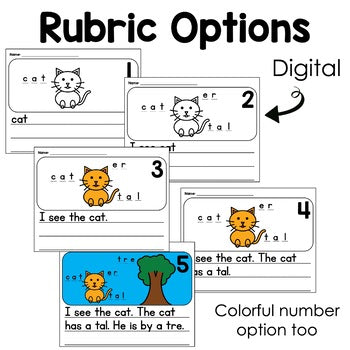 Kindergarten Visual Rubric | 5 Star Writing