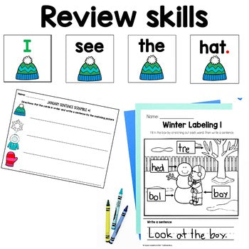 January Reading Centers for Kindergarten