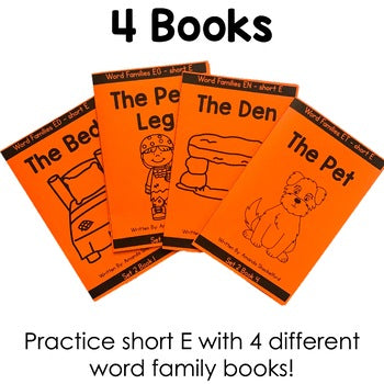 Short E Decodable Books | Word Families