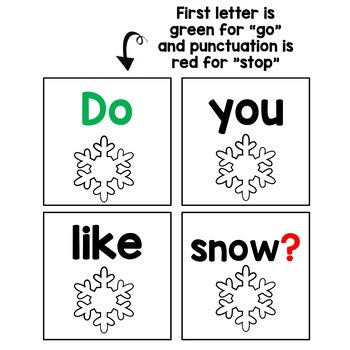 January Sentence Scramble | Kindergarten